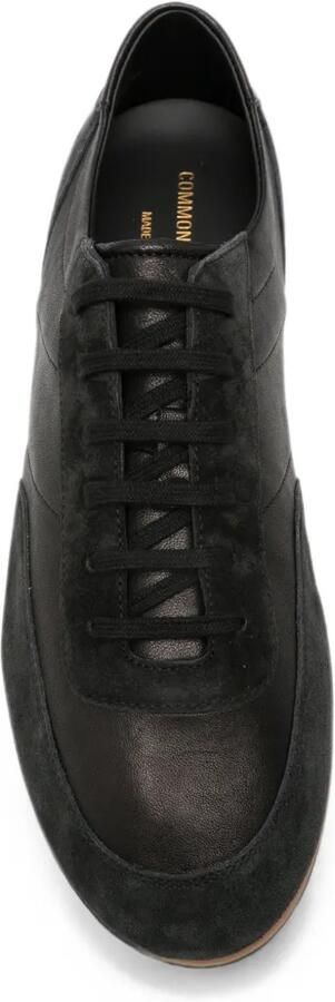 Common Projects Minimal leren sneakers met suède vlakken Zwart - Foto 3