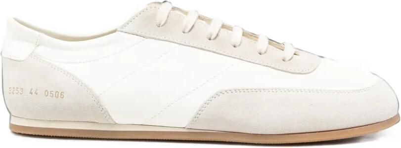 Common Projects Minimal leren sneakers met vlakken Wit