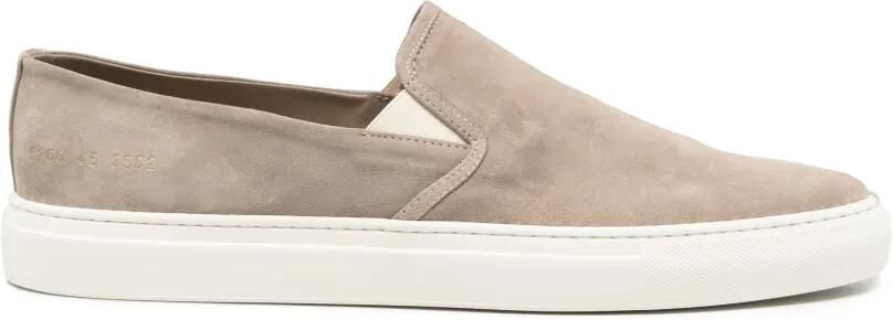 Common Projects Minimal suède slip-on sneakers Beige