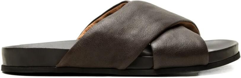 Common Projects Platte leren sandalen Bruin