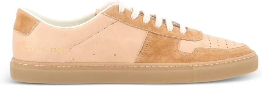 Common Projects Sneakers met suède afwerking en vlakken Beige