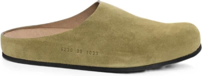 Common Projects Suède muiltjes Groen