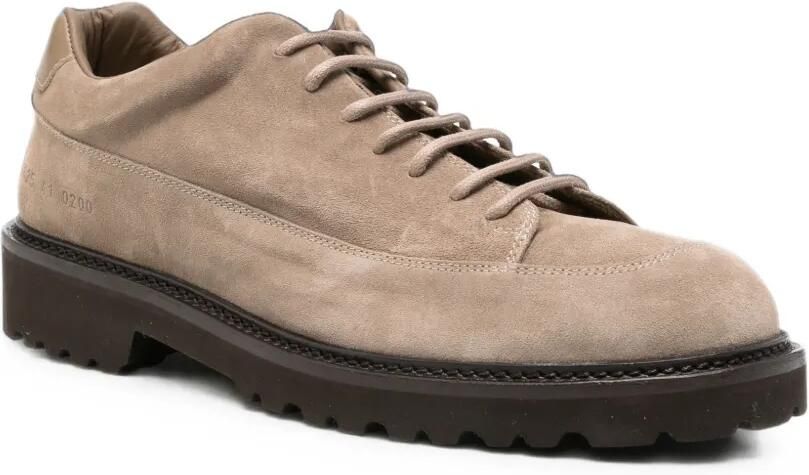 Common Projects Suède veterschoenen met profielzool Beige - Foto 2