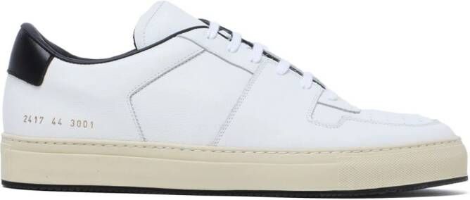 Common Projects Decades leren sneakers Wit