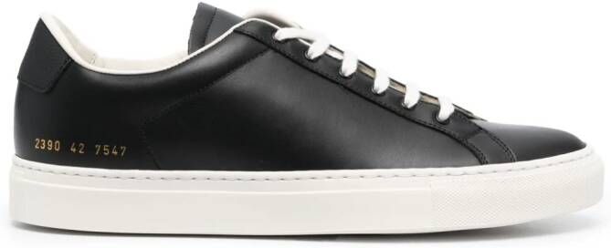 Common Projects Retro leren sneakers Zwart