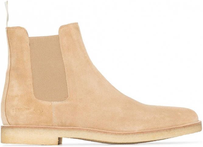 Common Projects Suède Chelsea laarzen Beige