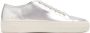 Common Projects Tournament Low metallic leren sneakers Zilver - Thumbnail 1