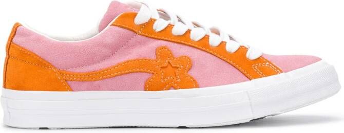 Converse floral embellished sneakers Rood