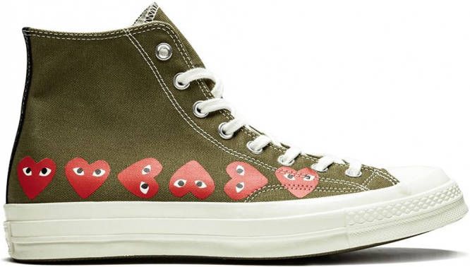 Converse x Comme Des Garçons Play Chuck 70 high-top sneakers Groen