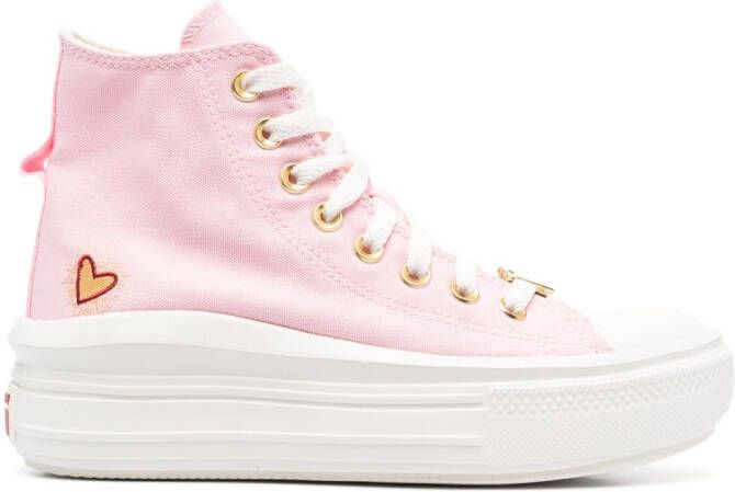 Converse Chuck Taylor All Star sneakers met plateauzool Roze