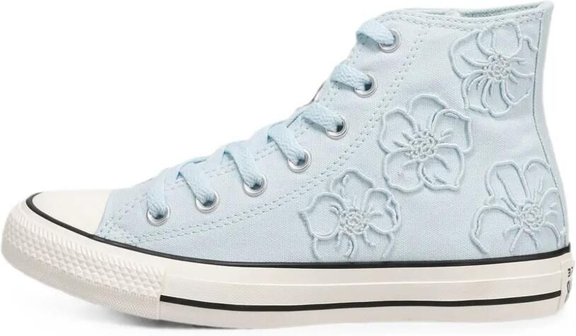 Converse All-Star high-top sneakers met geborduurde bloemen Blauw - Foto 2