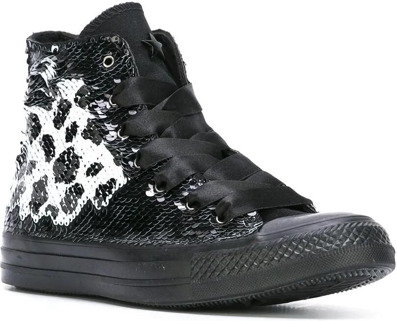 Converse 'All Star' sequin hi-top sneakers Zwart - Foto 2