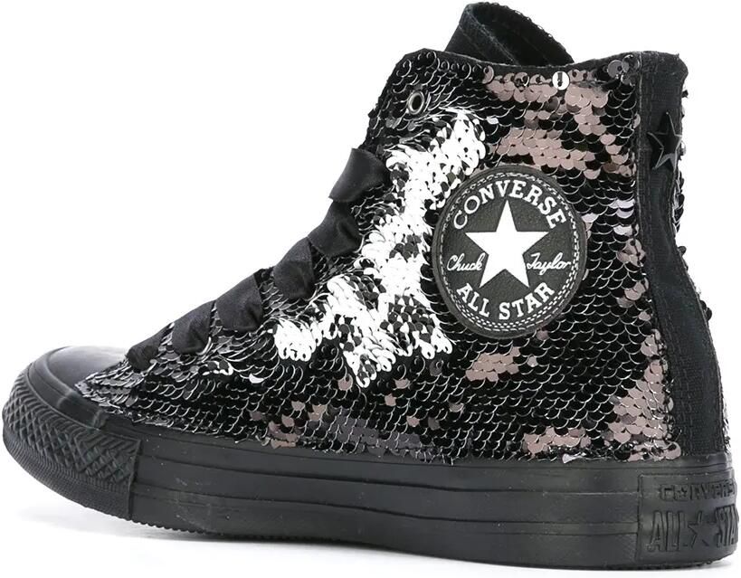 Converse 'All Star' sequin hi-top sneakers Zwart - Foto 3