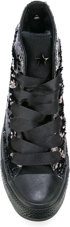 Converse 'All Star' sequin hi-top sneakers Zwart - Foto 4