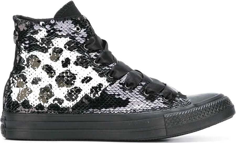 Converse 'All Star' sequin hi-top sneakers Zwart