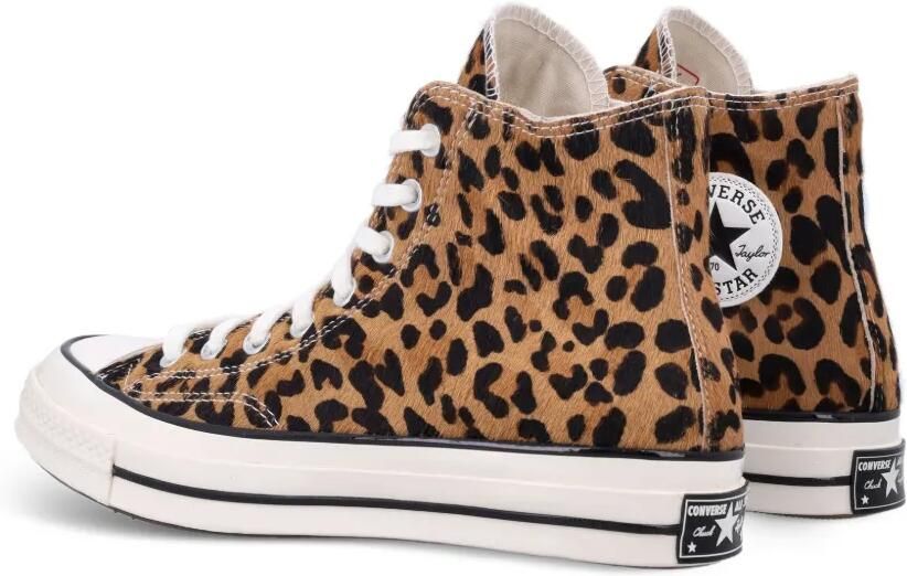 Converse Chuck 70 high-top schoenen met ponyhaar en luipaardprint Bruin - Foto 3