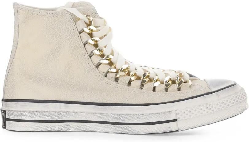 Converse Chuck 70 Industrial Glam high-top sneakers met schakelketting Beige