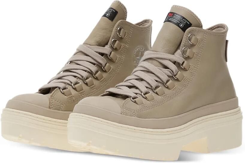 Converse Chuck Taylor All Star leren laarzen met plateauzool Beige - Foto 3