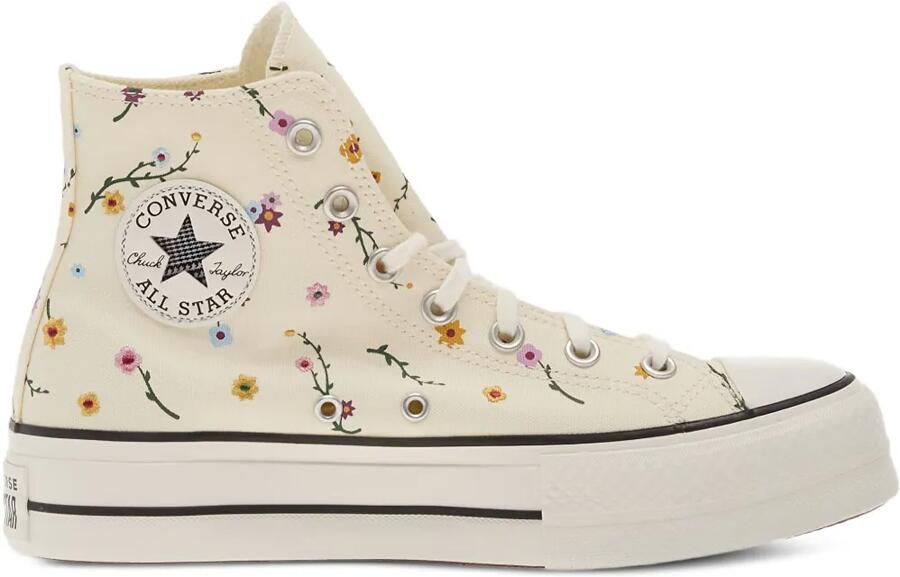 Converse Chuck Taylor All Star Lift sneakers met geborduurde bloemen Beige