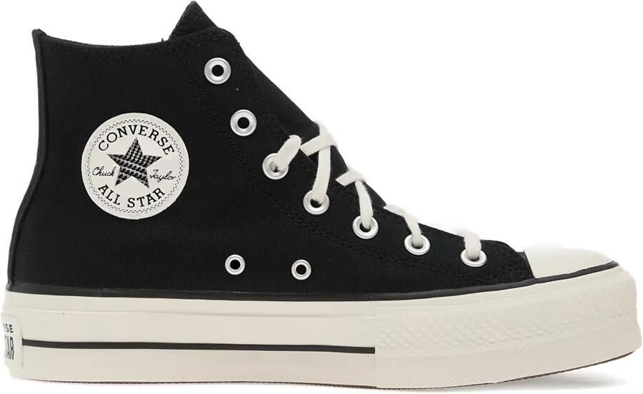 Converse Chuck Taylor All Star Lift sneakers met plateauzool en bloemenpatch Zwart