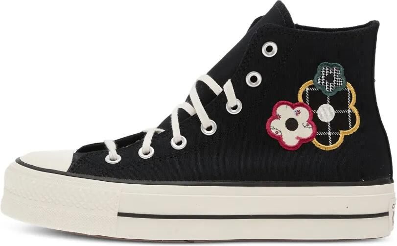 Converse Chuck Taylor All Star Lift sneakers met plateauzool en bloemenpatch Zwart - Foto 3