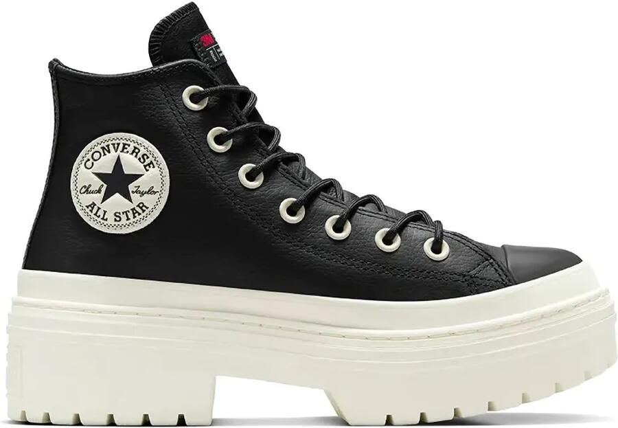 Converse Chuck 70 De Luxe Wedge leren sneakers met plateauzool Blauw