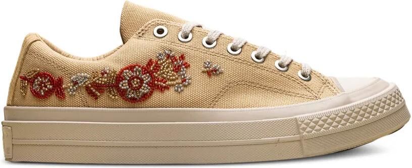 Converse Chuck Taylor All Star sneakers met bloemenkralen Beige