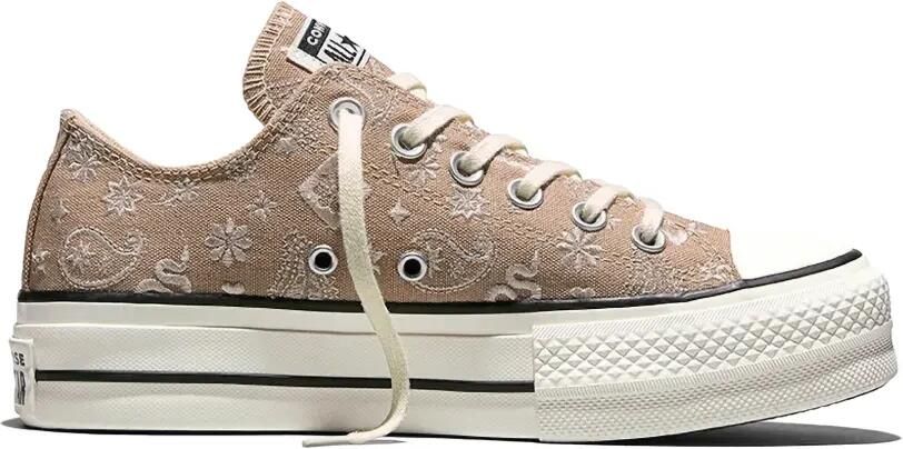 Converse Chuck Taylor All Star sneakers met plateauzool en paisley-borduurwerk Beige - Foto 19