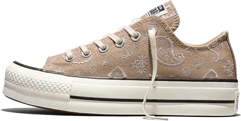 Converse Chuck Taylor All Star sneakers met plateauzool en paisley-borduurwerk Beige - Foto 18