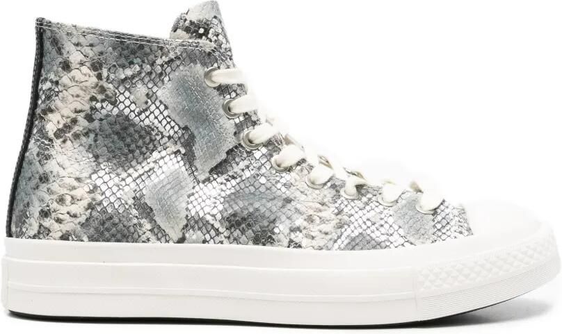 Converse Chuck Taylor All Star sneakers met slangenleer-effect Grijs