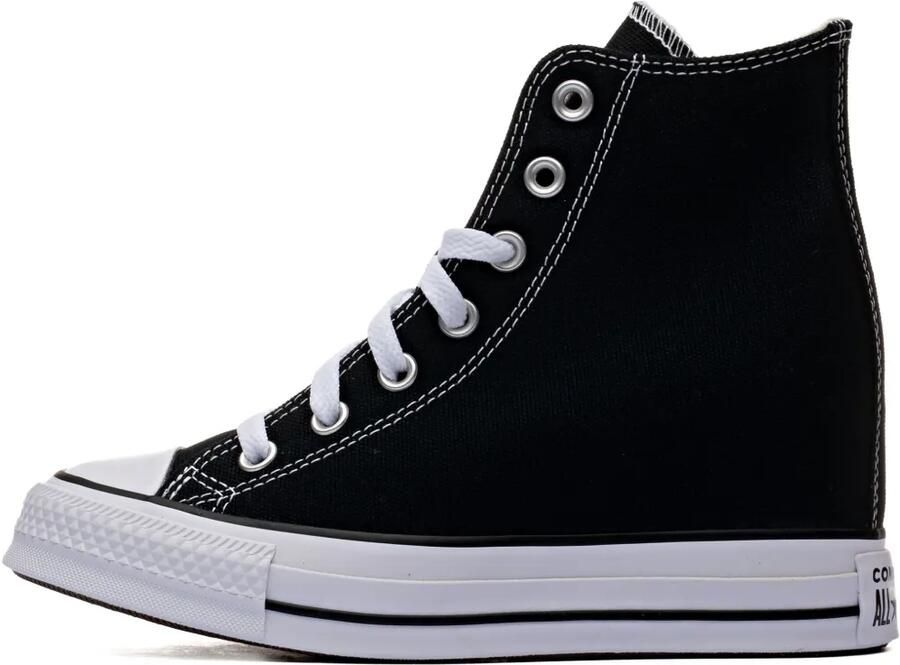 Converse Chuck Taylor All Star Wedge Platform Hi "Black White" sneakers Zwart