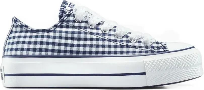 Converse Chuck Taylor lift platform gingham sneakers Blauw - Foto 5
