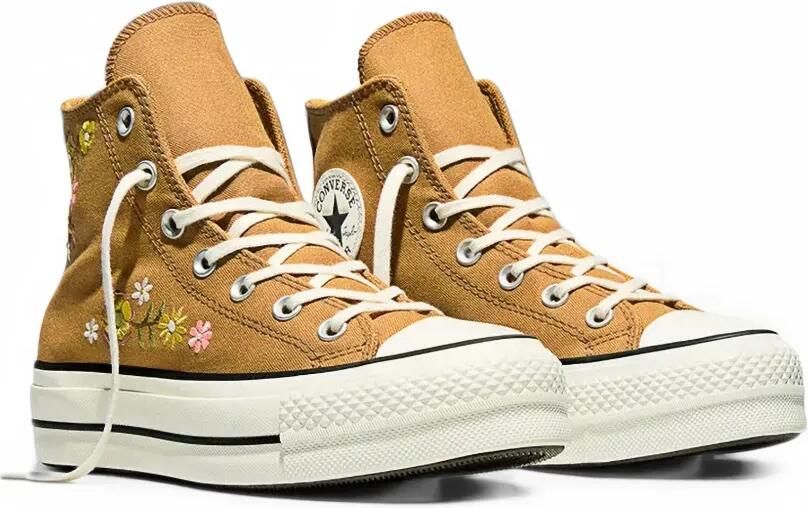 Converse Chuck Taylor sneakers met geborduurde bloe Bruin - Foto 6