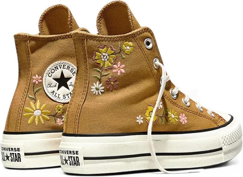 Converse Chuck Taylor sneakers met geborduurde bloe Bruin - Foto 4