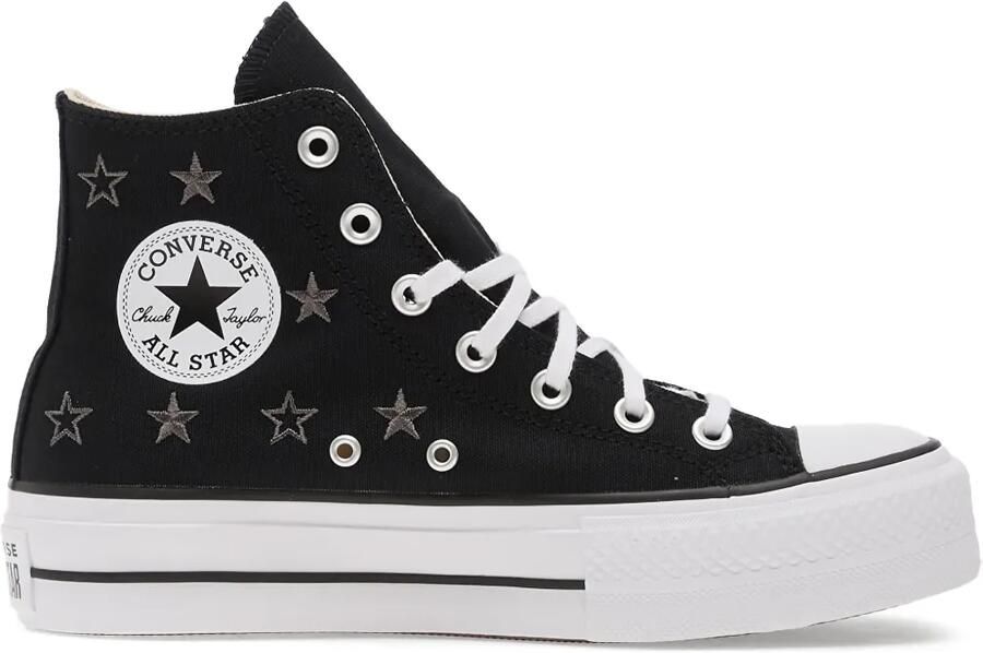 Converse Chuck Taylor sneakers met plateauzool en ster Zwart