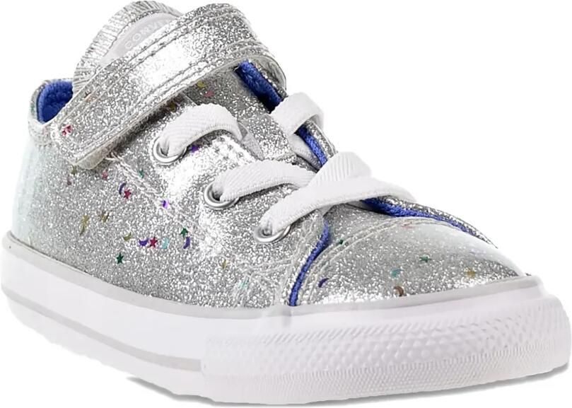 Converse Kids Chuck Taylor All Star 1V OX TD "Silver-Ozone Blue" sneakers Grijs