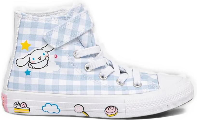 Converse Kids gingham-check touch-strap sneakers Blauw - Foto 4