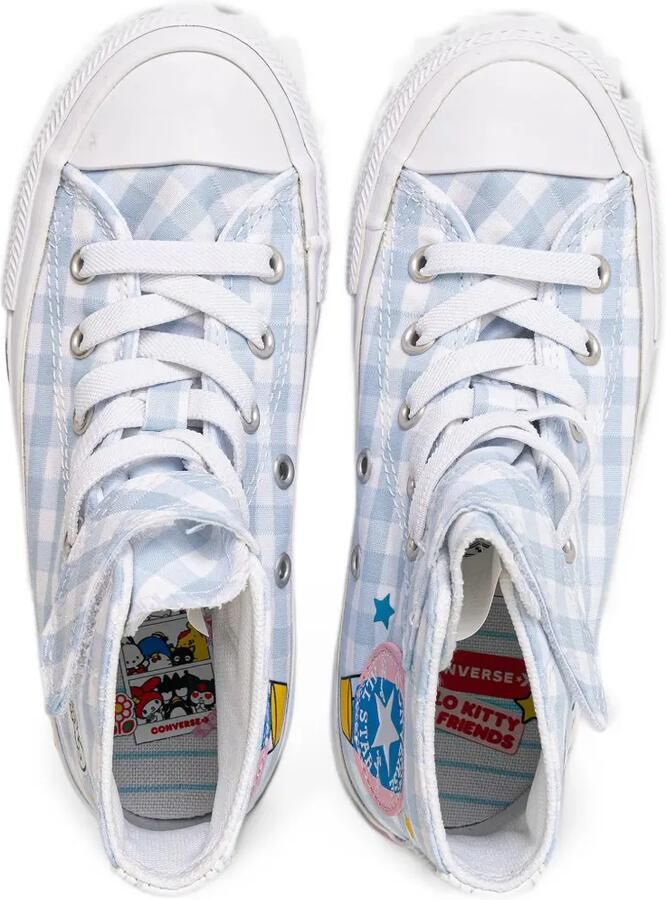 Converse Kids gingham-check touch-strap sneakers Blauw - Foto 3