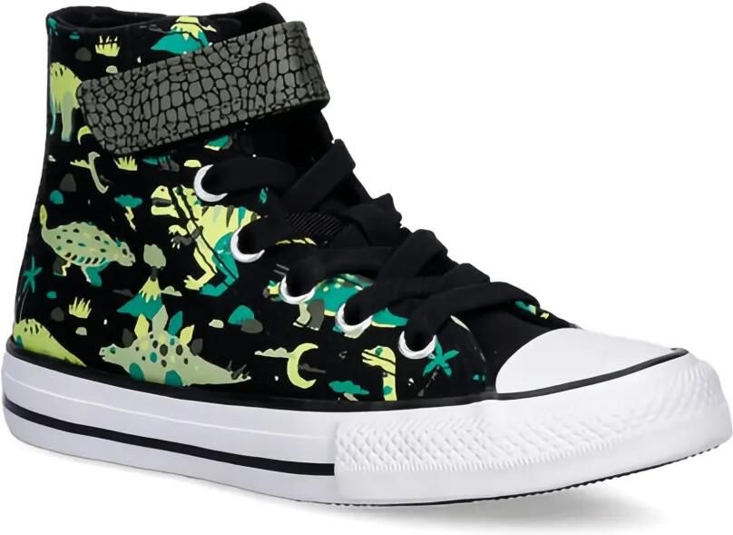 Converse Kids High-top sneakers met dinosaurusprint Zwart