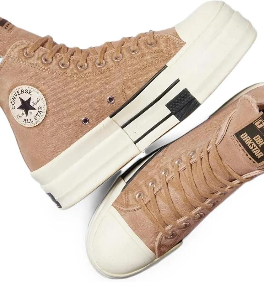 Converse x DRKSHDW DBL DRKSTR OVERDYE Chuck 70 high-top sneakers Beige - Foto 2