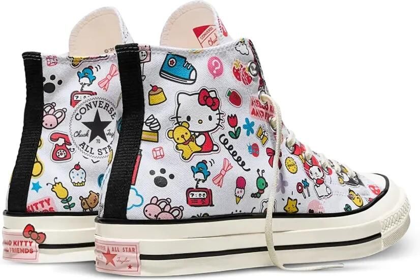 Converse x Hello Kitty And Friends Chuck 70 Stickers sneakers Wit - Foto 3