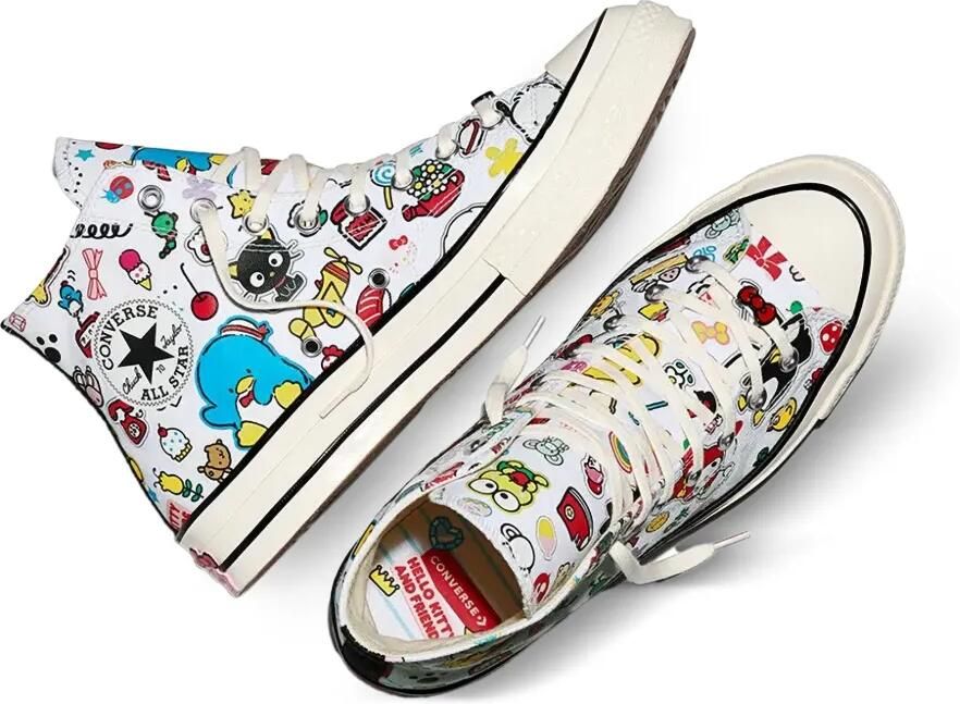 Converse x Hello Kitty And Friends Chuck 70 Stickers sneakers Wit - Foto 2