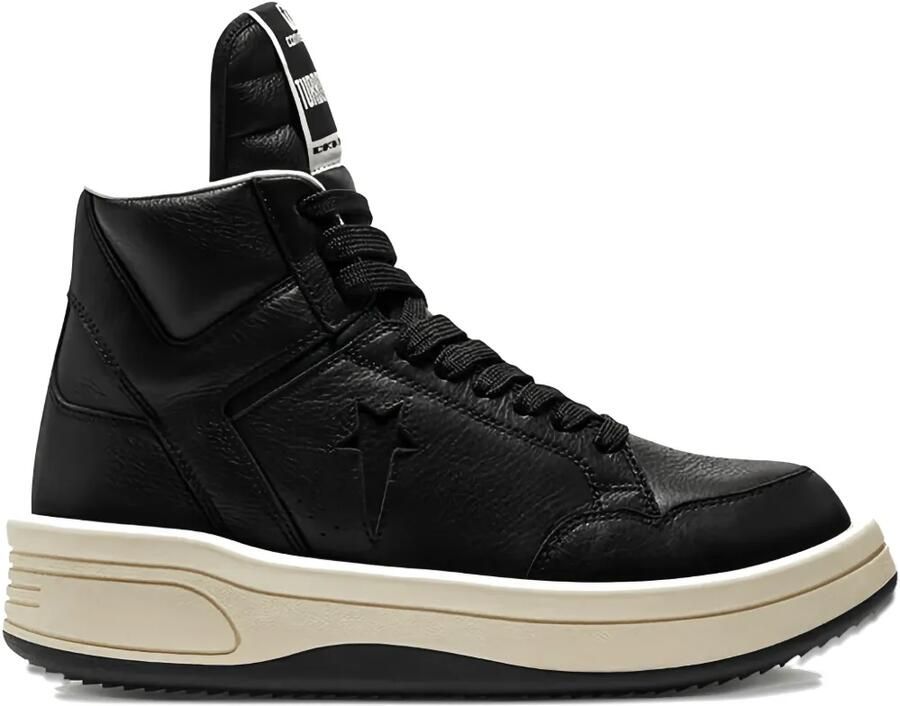 Converse x Rick Owens DRKSHDW high-top sneakers met sterdetail Zwart