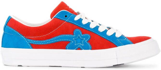 Converse floral embellished sneakers Rood