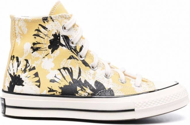 Converse Hybrid Floral Chuck 70 sneakers Geel