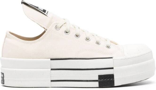 Converse x DRKSHDW sneakers met oversized tong Beige