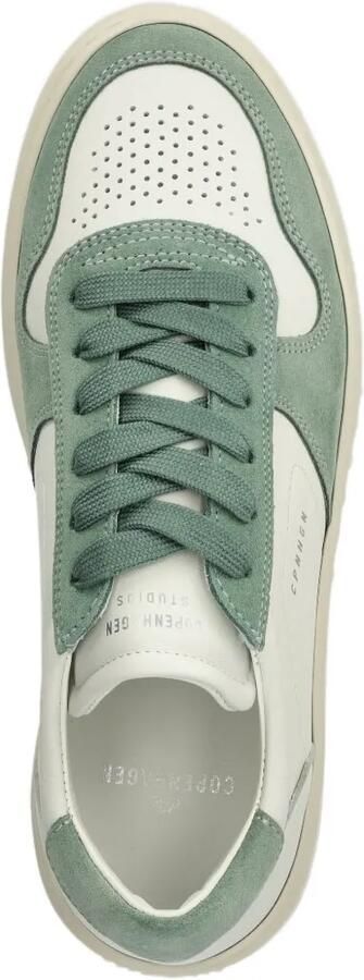 Copenhagen CPH77M suède-leren sneakers met geperforeerde details Groen - Foto 3