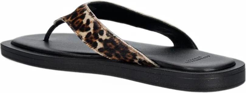 Copenhagen Slippers met bandje en print Bruin - Foto 4