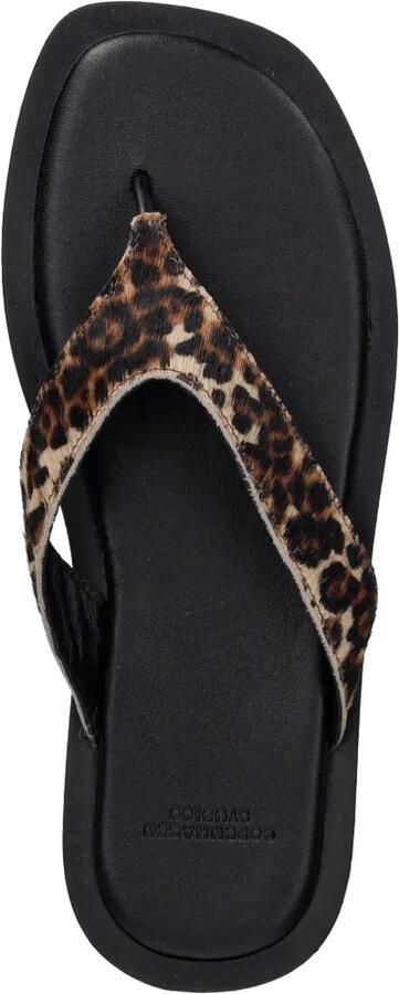 Copenhagen Slippers met bandje en print Bruin - Foto 2