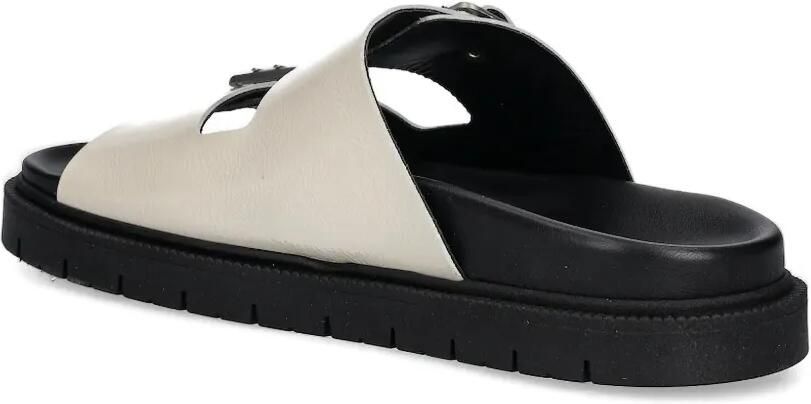 Copenhagen Slippers met dubbele gesp Wit